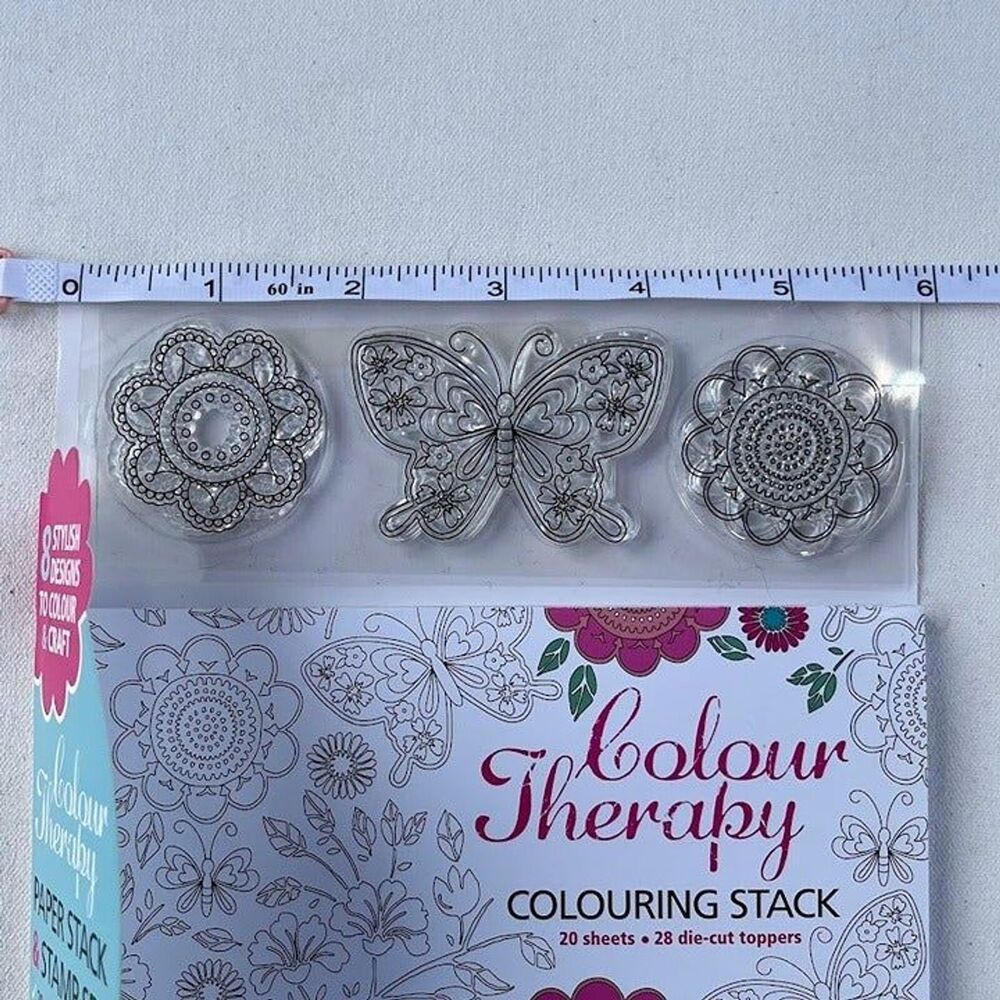 Colour Therapy Paper Stack Coloring Sheet & Stamp Set - Picture 5 of 6